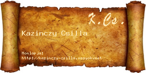 Kazinczy Csilla névjegykártya
